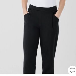 Eileen Fisher Cotton Blend Ponte Carrot Pant Black Size XL